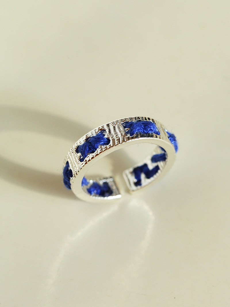Color Thread Open Ring Women Retro N6C040