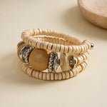 Load image into Gallery viewer, Vintage Wood Multi-Layer Geometric Beaded Bangle N6H071