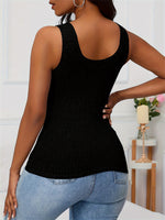 Load image into Gallery viewer, Lace Trim V-Neck Ribbed Tank Top Women N6D206