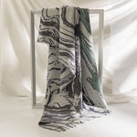 Load image into Gallery viewer, Marbled Stripe Faux Cashmere Wrap  M5A155
