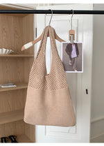 Load image into Gallery viewer, Retro Knit Large Capacity Tote Bag Women N6C057