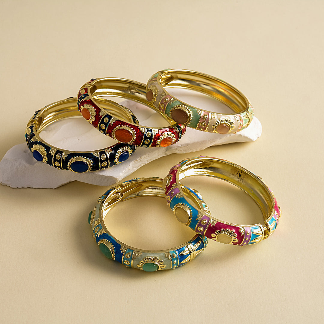 Womens Vintage Oval Cat Eye Floral Alloy Bracelet N6K130