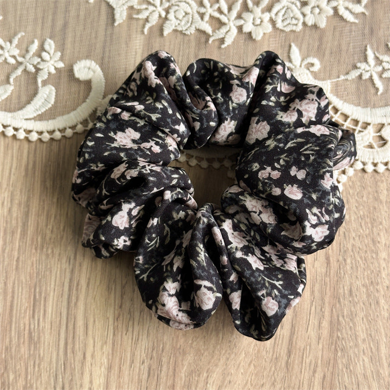 Floral Print Elastic Hair Scrunchie Women N6D001