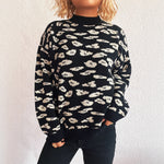 Load image into Gallery viewer, Contrast Jacquard Round Sweater Lightweight Options N5Z966
