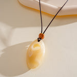 Load image into Gallery viewer, Leather Cord Ombré Resin Geometric Drop Necklace N6H141
