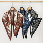Load image into Gallery viewer, Simulated Silk Herringbone Triangle Scarf Women N6G232