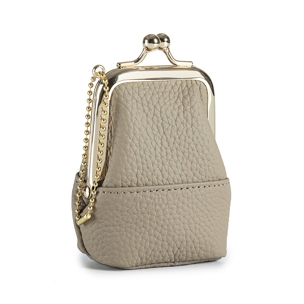 Unisex Top-Grain Leather Mini Coin Purse N6J223