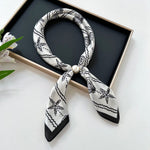 Load image into Gallery viewer, Women's Faux Silk Pearl Magnetic Neck Scarf N6J153