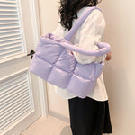 Load image into Gallery viewer, Women's Padded Nylon Quilted Tote Bag N6J216