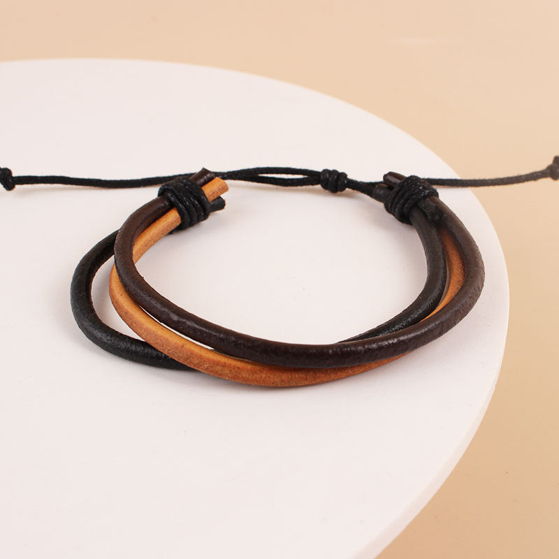 Leather Braided Bracelet S5P602