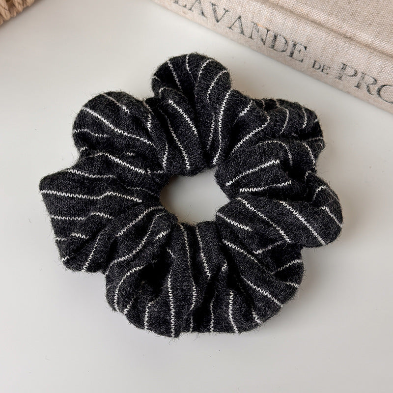 Womens Color Block Striped Knit Scrunchie N6K019