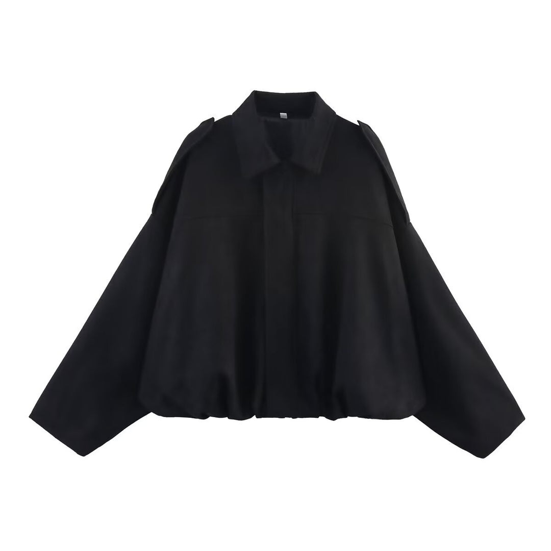 Suede Touch Bomber Jacket Notch Collar N5Z242