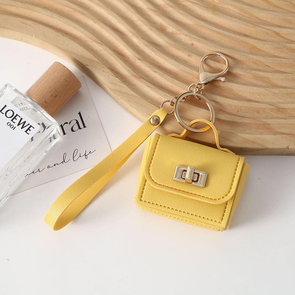 Mini Leather Coin Purse Keychain Portable Small Pouch N6G084