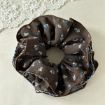 Load image into Gallery viewer, Womens Vintage Floral Ruffle Scrunchie N6K011
