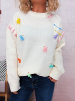 Load image into Gallery viewer, Bear Lace Crew Sweater Mid Heavy N5Z904
