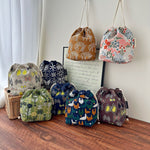 Load image into Gallery viewer, Handmade Cotton Linen Drawstring Cosmetic Pouch N6F174
