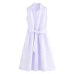 Load image into Gallery viewer, Belted Shirt Dress Sash High Waist Lightweight N5Z366
