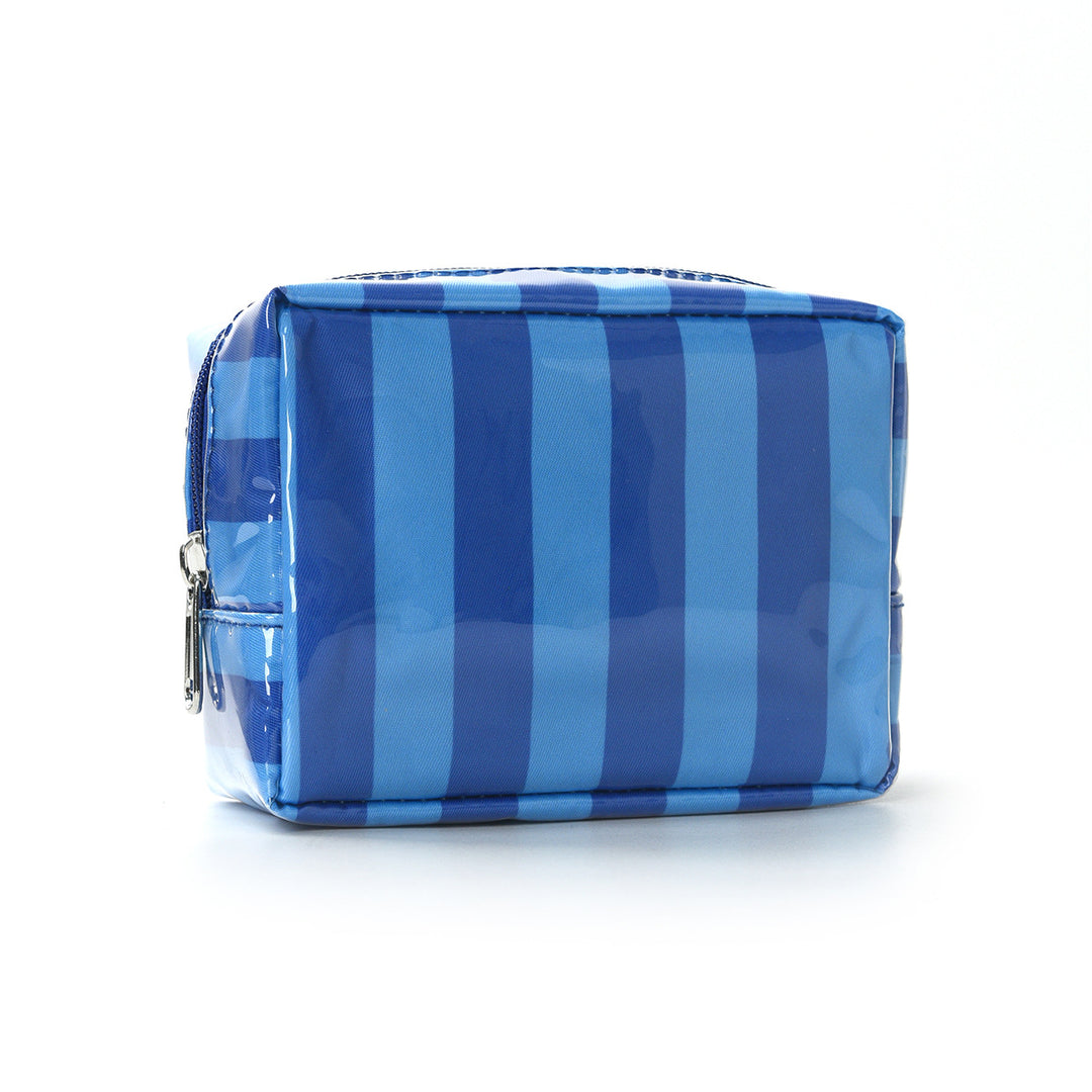 Waterproof Color Block Striped PVC Mini Pouch N6J243