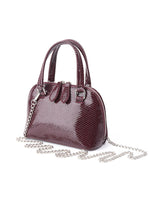 Load image into Gallery viewer, Burgundy Stone Texture Shell Bag Women N6C036