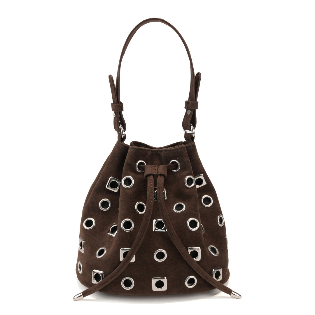 Rivet Detail Bucket Bag with Adjustable Strap S5P458