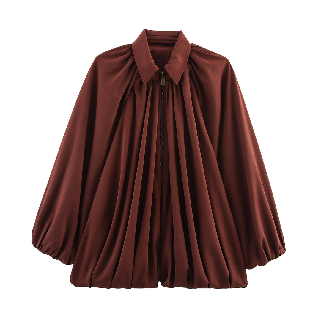 Notch Lapel Puffer Baseball Jacket Women N6C139