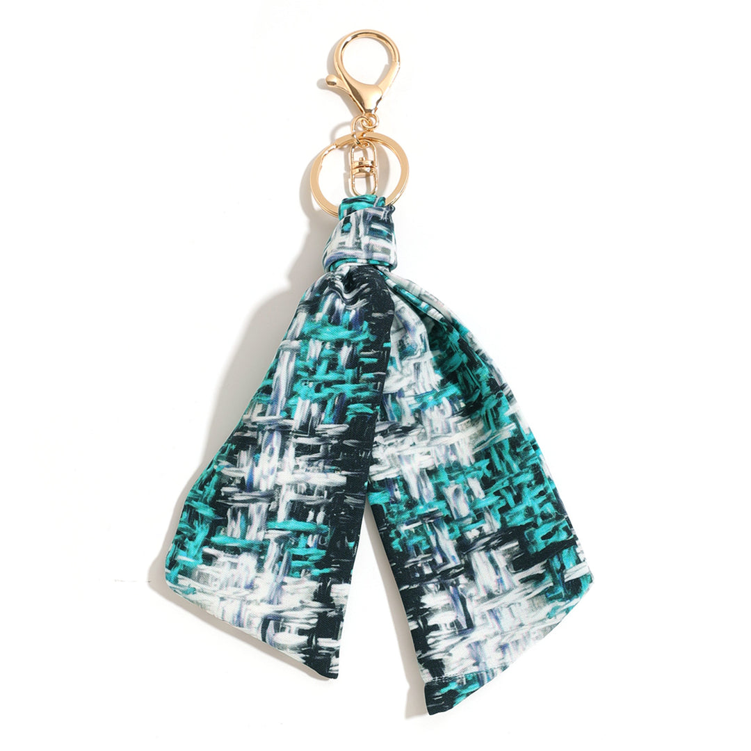 Vintage 3D Print Fabric Keychain Bag Charm Accessory N6G115