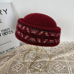 Load image into Gallery viewer, Fair Isle Jacquard Knit Pillbox Hat Women N6G212