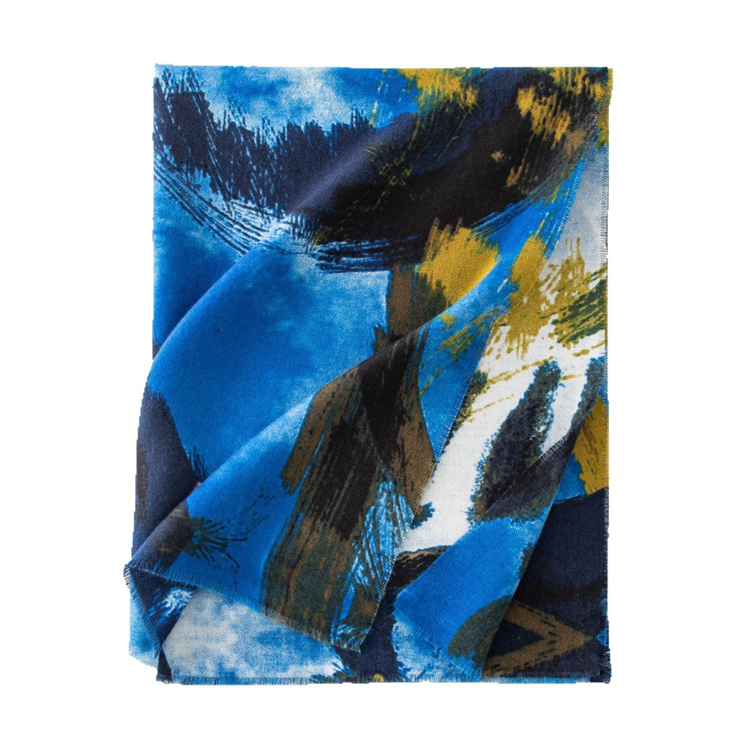 Leaf Pattern Faux Cashmere Wrap  M5A219