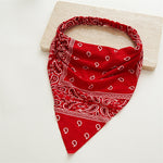 Load image into Gallery viewer, Vintage Amoeba Print Stretch Triangle Hair Scarf  N6H132
