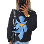 Load image into Gallery viewer, Floral Contrast Round Sweater Mid Heavy Options N5A220