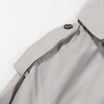Load image into Gallery viewer, Double Breasted Stand Collar Trench Coat Women Grey  N5A679