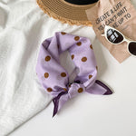 Load image into Gallery viewer, Cotton Polka Dot Square Scarf Women 55cm Fresh N6H119