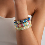 Load image into Gallery viewer, Womens Vintage Oval Cat Eye Floral Alloy Bracelet N6K130