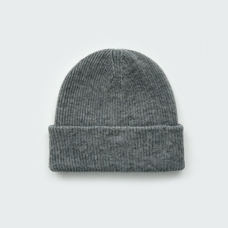 100 Percent Wool Seamless Double Layer Knit Beanie N6K283