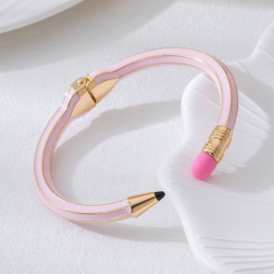 Colorful Pencil Shape Bangle Spring Open Cuff N6F265