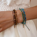 Load image into Gallery viewer, Multi Layered Agate Beaded Stretch Bracelet Glass S5P180