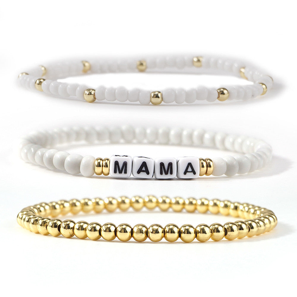 Mama Beaded Bracelet Set Women N6D533