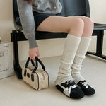 Load image into Gallery viewer, Metallic Vertical Stripe Knit Leg Warmers M5A059