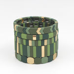 Load image into Gallery viewer, Frosted Geometric Beads Bangle Stove-Enameled Alloy S5P038
