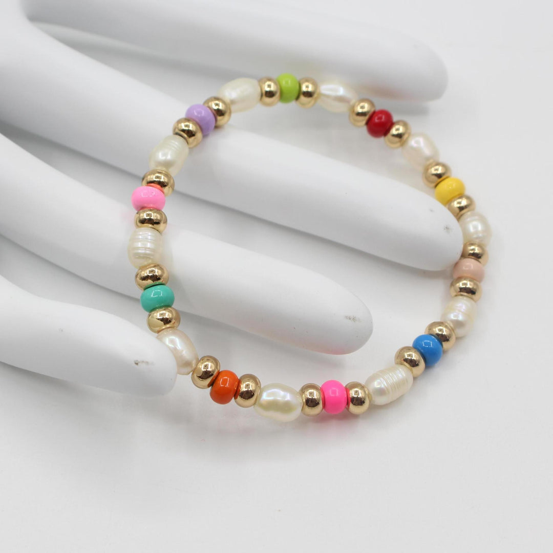 Ombré Pearl Bead Bracelet Enamel Gradient S5P040
