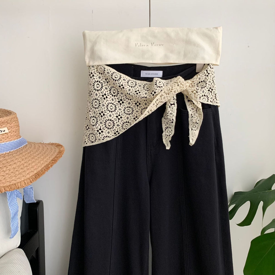Lace Triangle Layering Skirt Women Adjustable S5P894