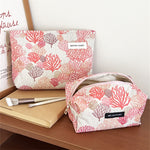 Load image into Gallery viewer, Womens Floral Corduroy Cosmetic Bag N6K117