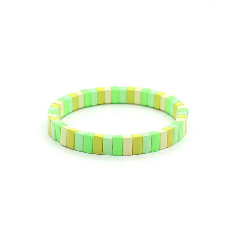 Enamel Strand Elastic Bracelet Hand-Strung Spliced  S5P265