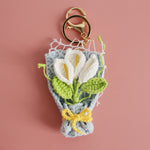 Load image into Gallery viewer, Intricate Crochet Bouquet Bag Charm Handmade N6G035