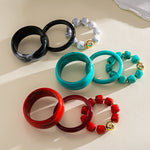Load image into Gallery viewer, Oversized Acrylic Ombré Beaded Bangle Set 3-Piece N6H077