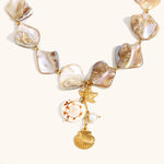 Load image into Gallery viewer, Baroque Shell Cuff Steel Gold Plated Coastal Motif  S5P222
