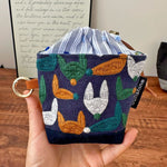 Load image into Gallery viewer, Heavy Embroidery Fabric Earphone Pouch Travel N6F175