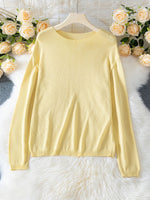 Load image into Gallery viewer, Round Neck Loose Fit Sweet Sweater Women N6D140