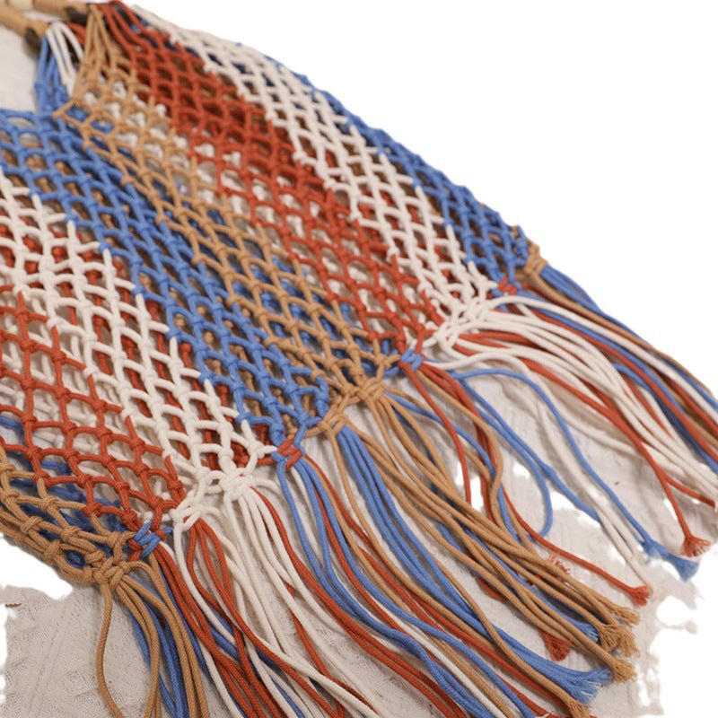 Bohemian Tassel Crochet Beach Bag Woven Straw Tote N6G064