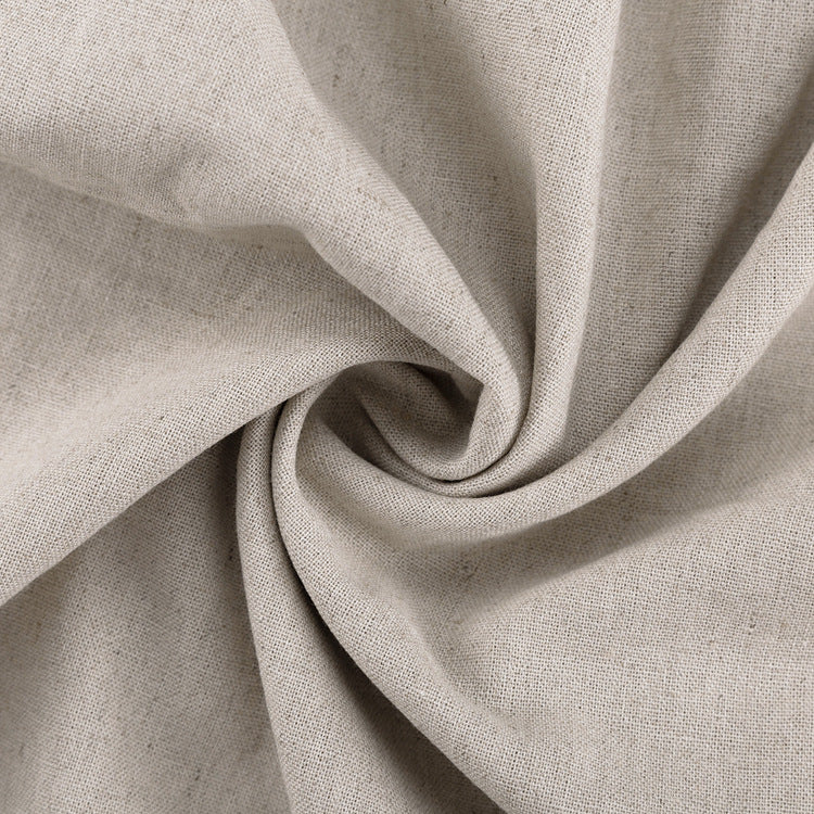 French V neck Lantern Sleeve Linen Blend Dress Women N6C208